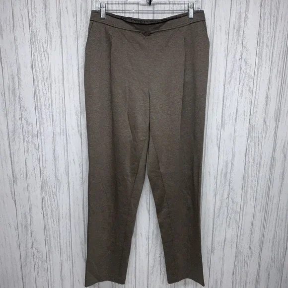 Womens Size M Lafayette 148 Pull On Trouser Pants Brown EUC - Picture 1 of 5